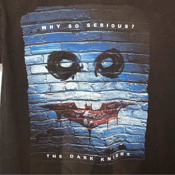 Rare Why So Serious The Dark Knight TShirt Small - Picture 2 of 5